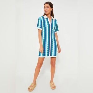 Hyacinth House Aqua Wavy Sammie Mini Dress